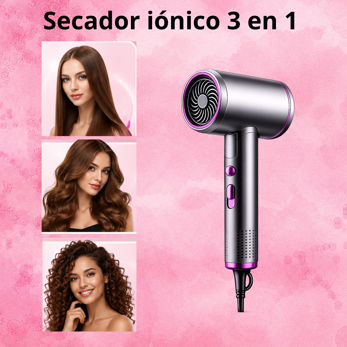 Secador Iónico 3 en 1